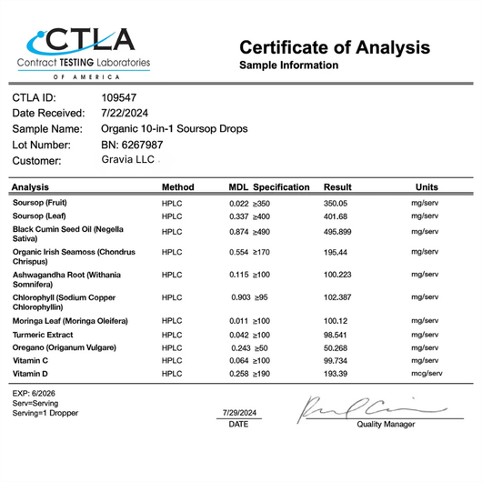 Gravia™️ 10-in-1 Soursop Extract Drops